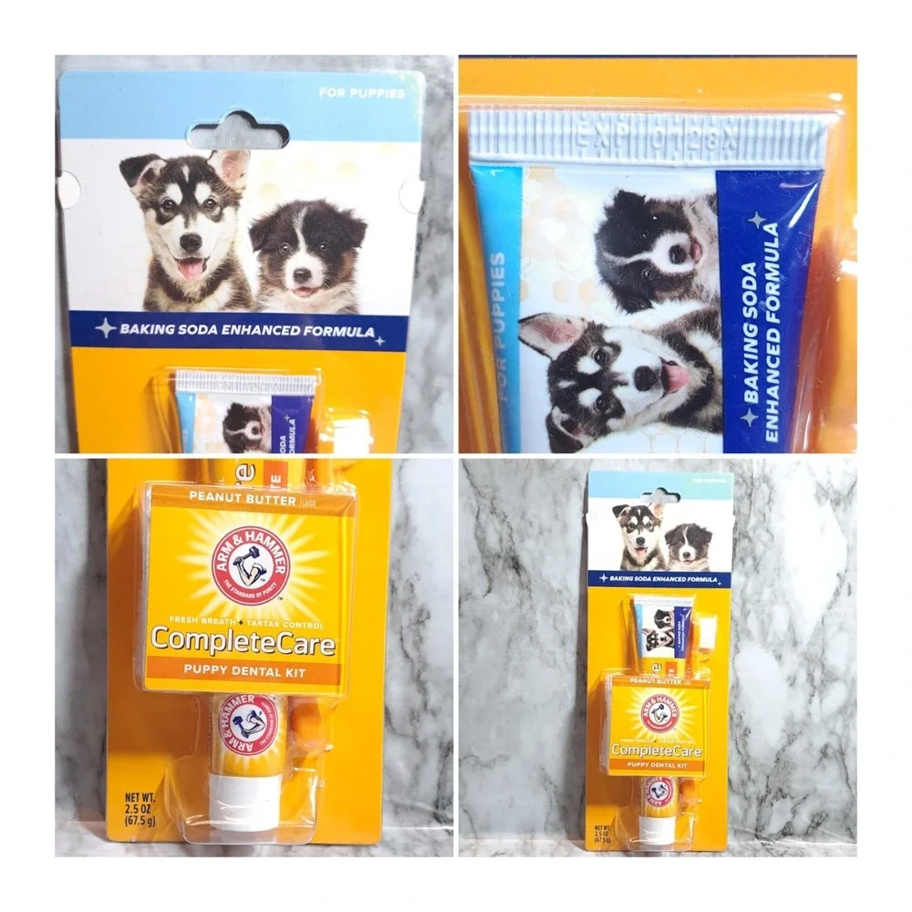 Arm & Hammer Puppy Dental Kit Enzymatic‎ Dog Toothpaste 2.5 Oz Peanut Butter